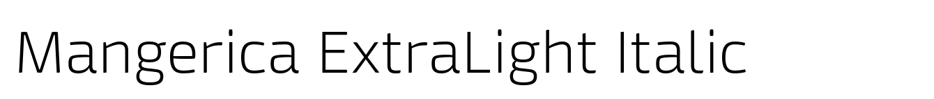 Mangerica ExtraLight Italic
